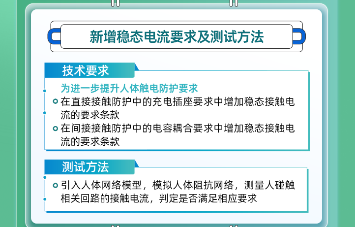 新增稳态电流的要求及测试方法 新增稳态电流的要求及测试方法